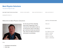 Tablet Screenshot of bestphysicssolutions.com